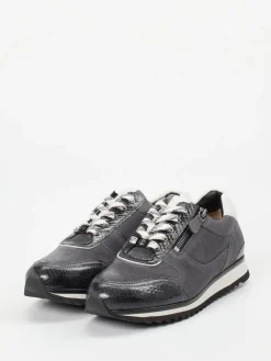 Damen Hassia – Sneaker aus Veloursleder mit Kroko-Details