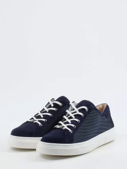 Damen Hassia – Sneaker aus Veloursleder und Mesh dunkel