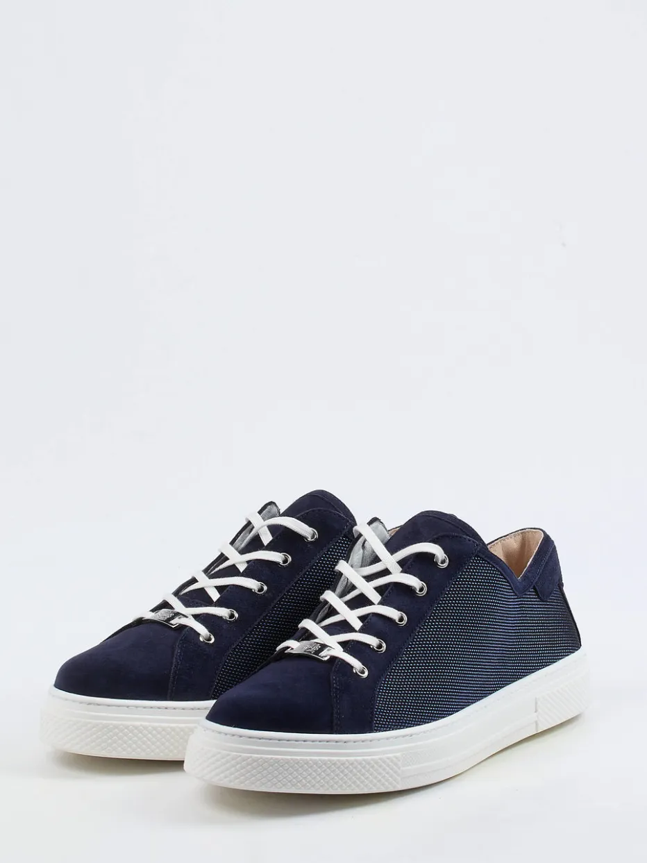 Damen Hassia – Sneaker aus Veloursleder und Mesh dunkel