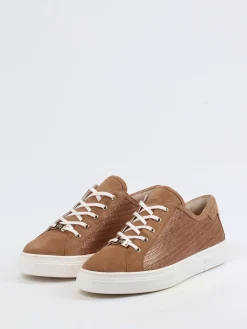 Damen Hassia – Sneaker aus Veloursleder cognacfarben