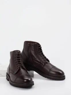 Herren Henderson – Herren-Schnürboots aus Hirschleder Dunkel