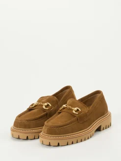 Damen Henderson – Loafer aus Veloursleder cognac