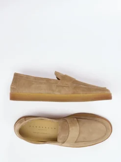 Herren Henderson – Loafer aus Veloursleder sand