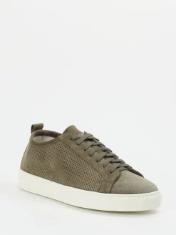 Herren Henderson – Low-Top Sneaker aus Veloursleder Oliv