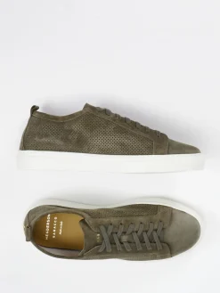 Herren Henderson – Low-Top Sneaker aus Veloursleder Oliv