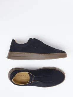 Herren Henderson – Slip-On Sneaker aus Nubukleder dunkel
