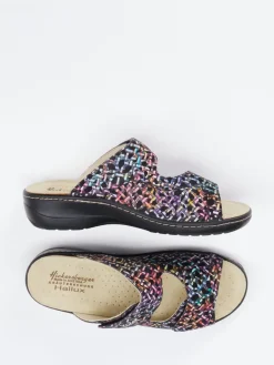 Damen Hickersberger – Komfort-Pantolette aus geprägtem Leder color