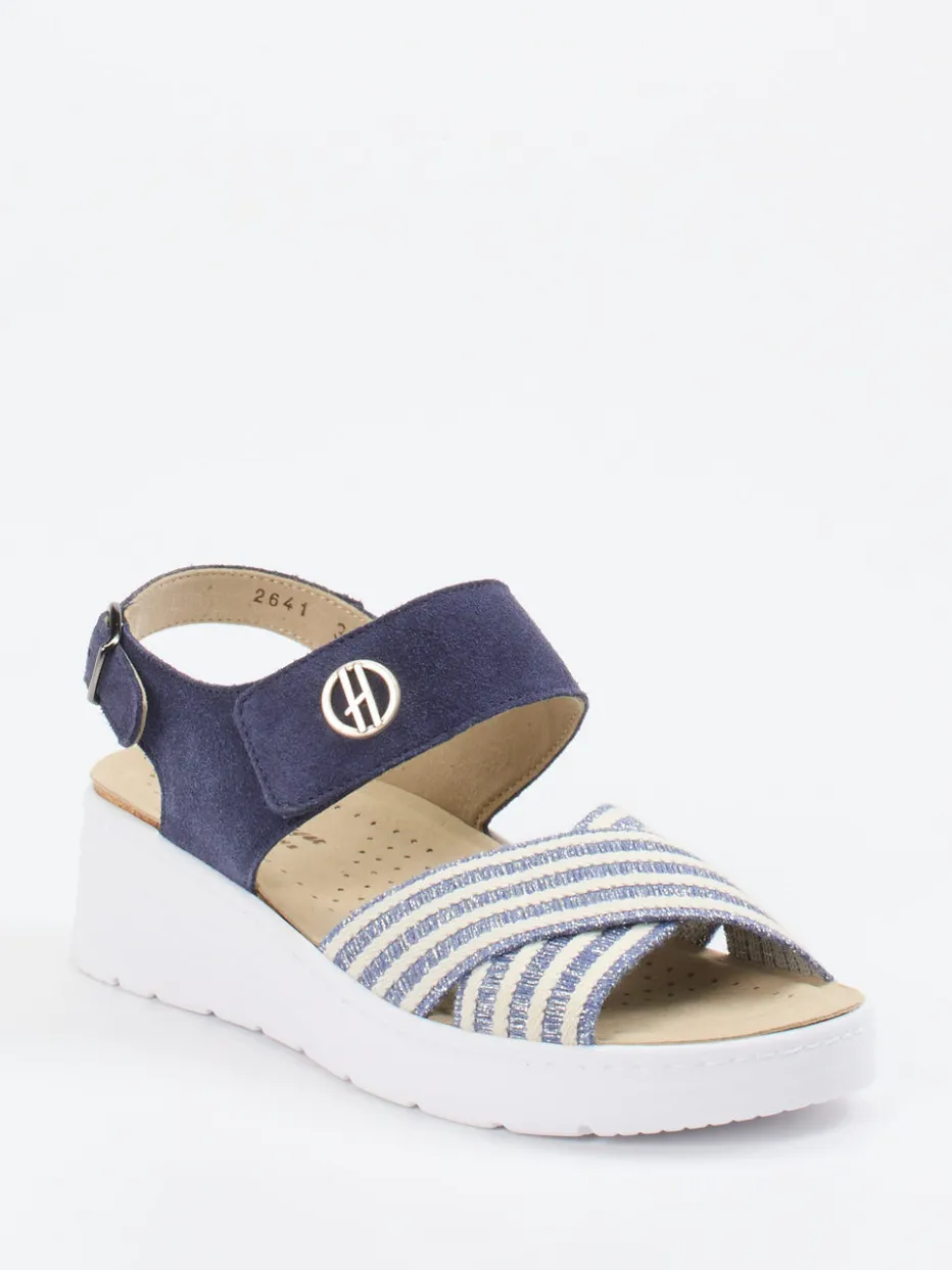 Damen Hickersberger – Komfort-Sandale aus Textil dunkel