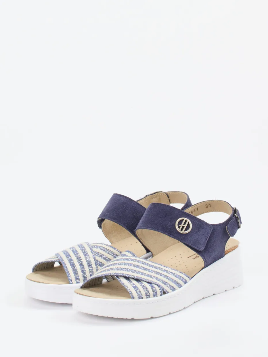 Damen Hickersberger – Komfort-Sandale aus Textil dunkel