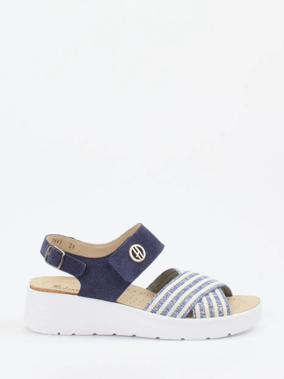 Damen Hickersberger – Komfort-Sandale aus Textil dunkel