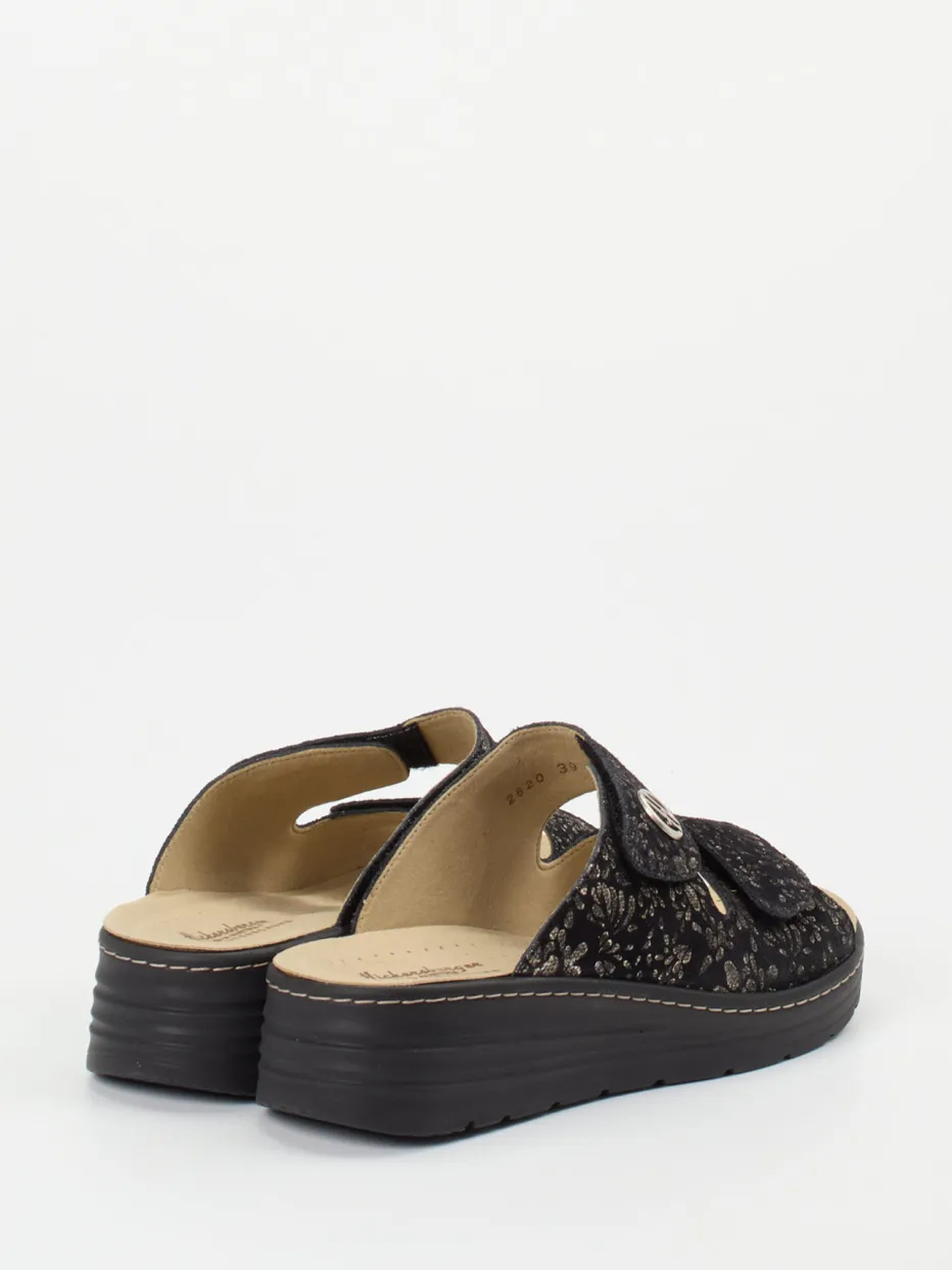 Damen Hickersberger – Pantolette aus geprägtem Leder