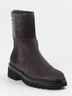 Damen Homers – Ankle Boots aus Veloursleder Anthrazit