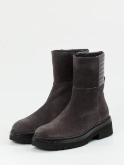 Damen Homers – Ankle Boots aus Veloursleder Anthrazit