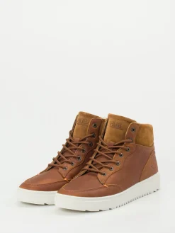 – High-Top-Sneaker aus Kalbleder rost*HUB Discount