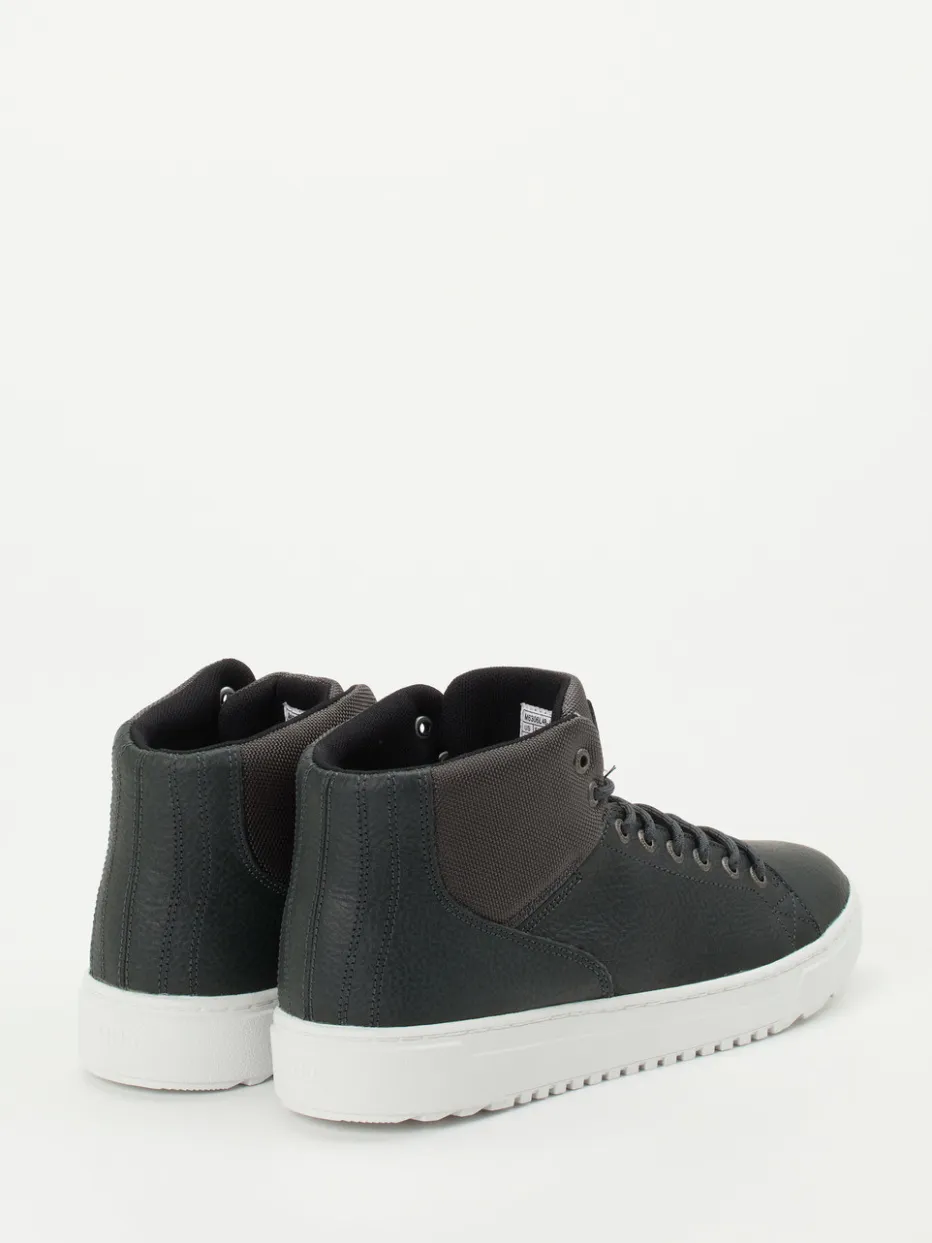 Herren HUB – Mid-Top Sneaker aus Fettleder anthrazit