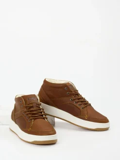 – Mid-Top Sneaker aus Fettleder*HUB