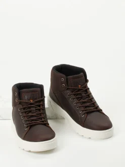 – Mid-Top Sneaker aus Fettleder*HUB New