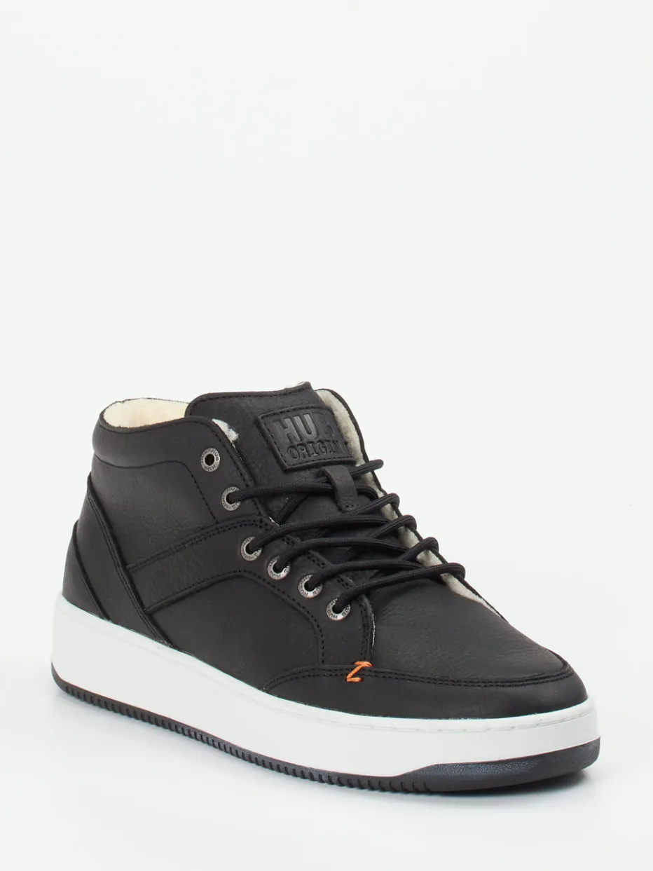 – Mid-Top Sneaker aus Fettleder*HUB New