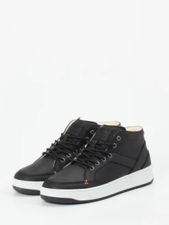 – Mid-Top Sneaker aus Fettleder*HUB New