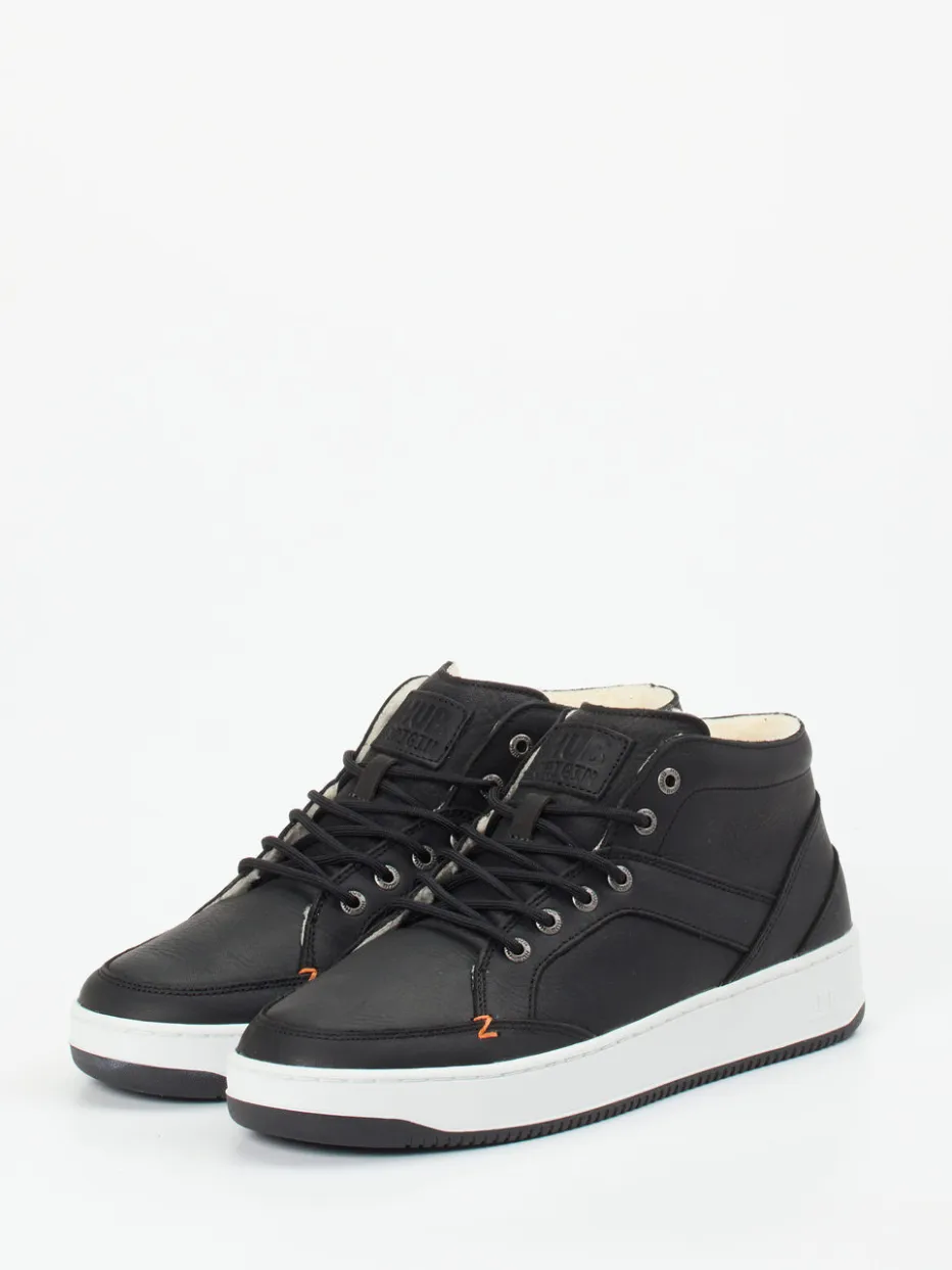 – Mid-Top Sneaker aus Fettleder*HUB New