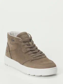 – Mid-Top Sneaker aus Nubukleder taupe*HUB Discount
