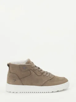 – Mid-Top Sneaker aus Nubukleder taupe*HUB Discount