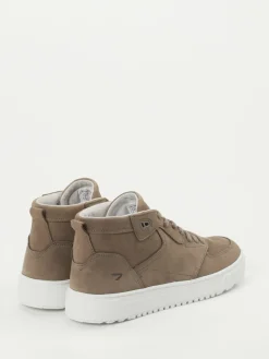 – Mid-Top Sneaker aus Nubukleder taupe*HUB Discount