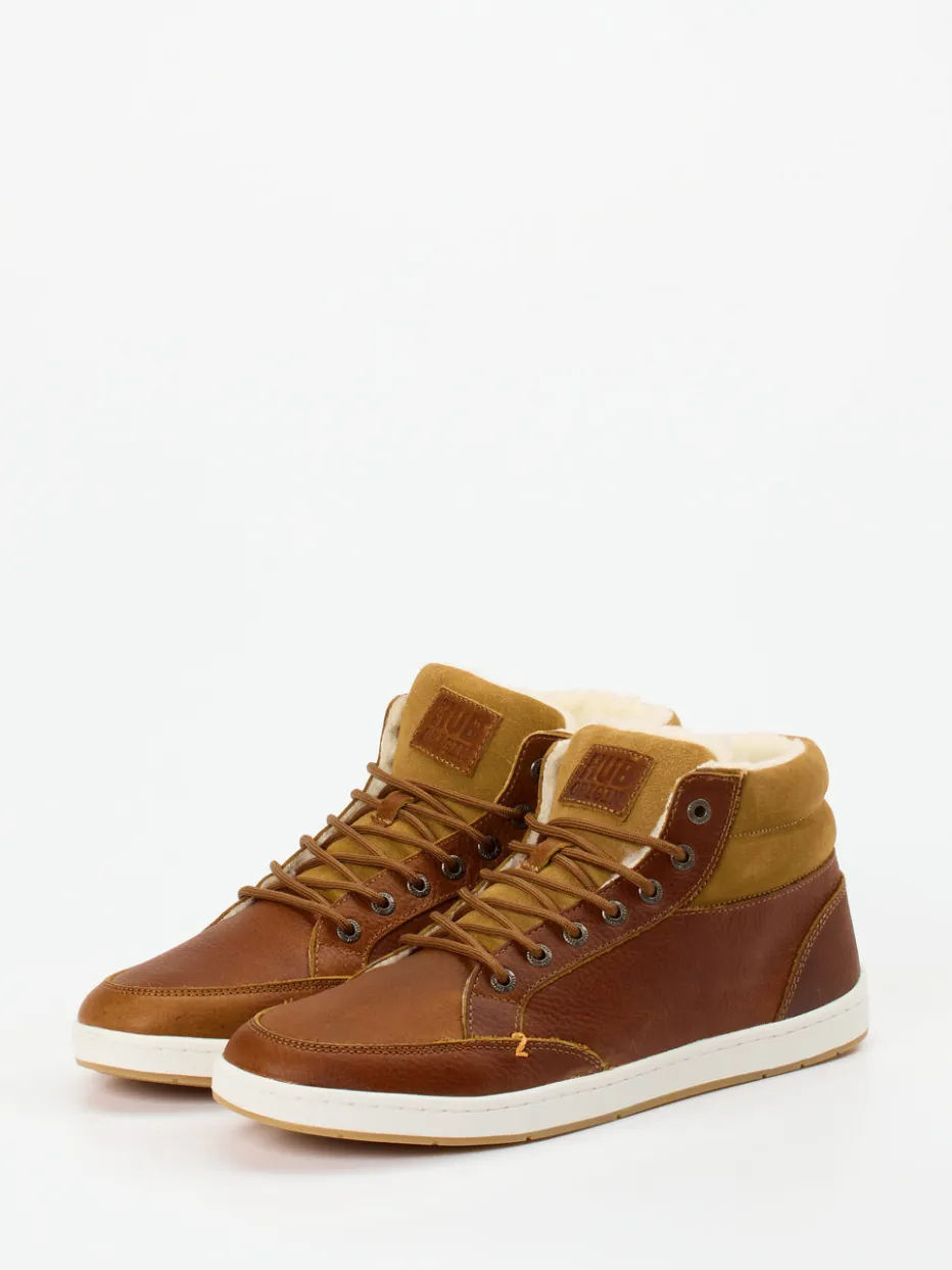 – Mid-Top-Sneaker aus Fettleder*HUB Outlet