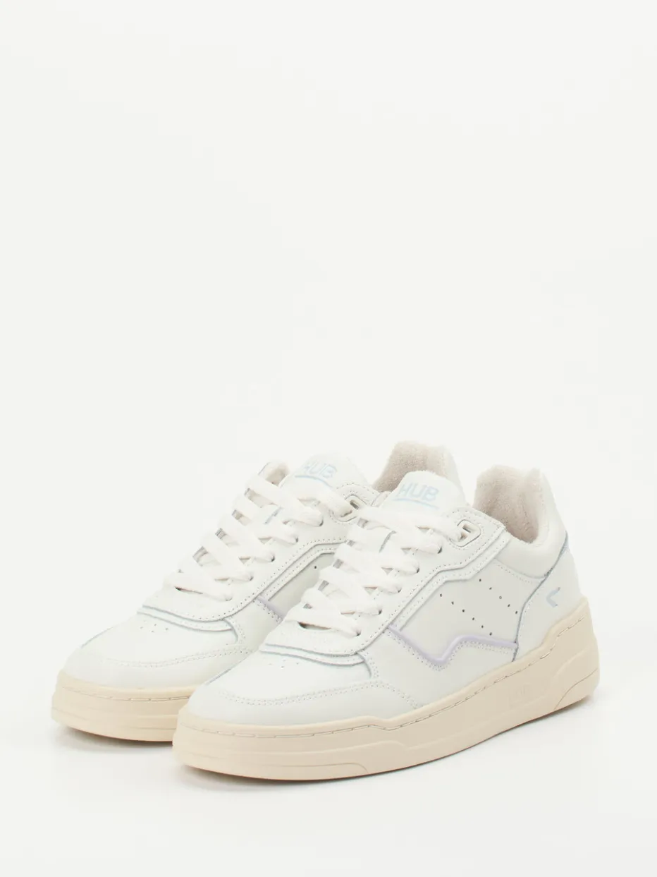 Damen HUB – Sneaker aus Glattleder in Offwhite