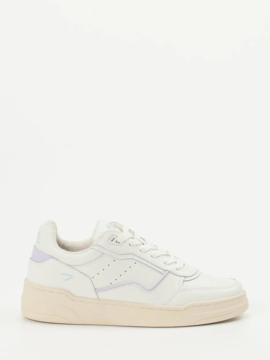 Damen HUB – Sneaker aus Glattleder in Offwhite