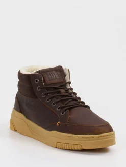 – Sneaker aus Kalbleder Dunkel*HUB Discount