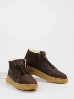 – Sneaker aus Kalbleder Dunkel*HUB Discount