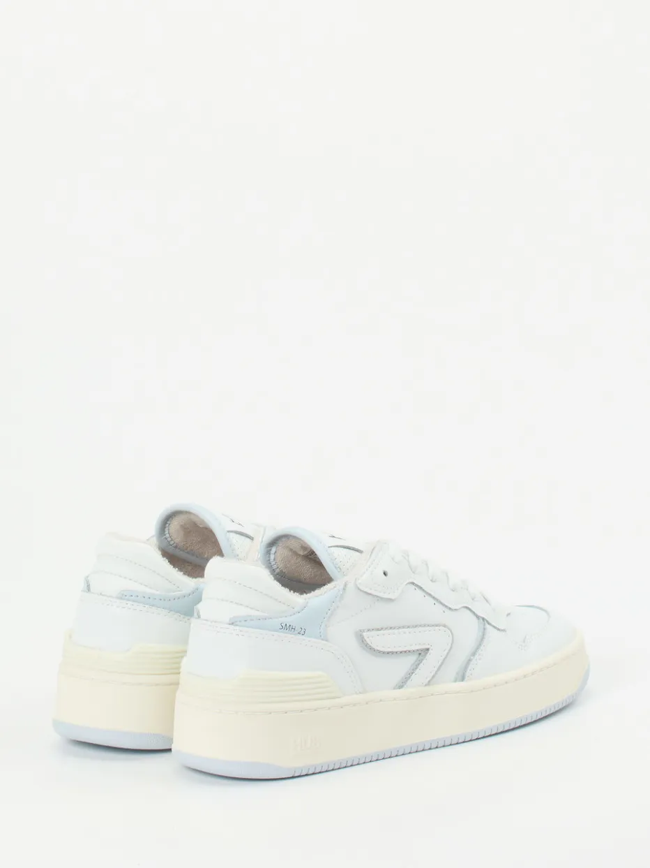 Damen HUB – Sneaker aus Leder in Off-White