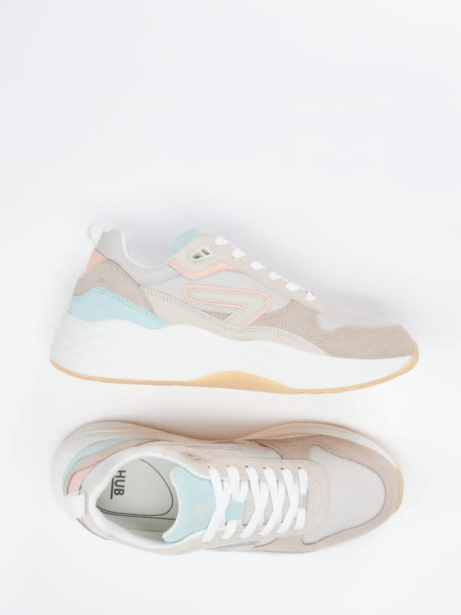 – Sneaker aus Veloursleder und Mesh*HUB Hot