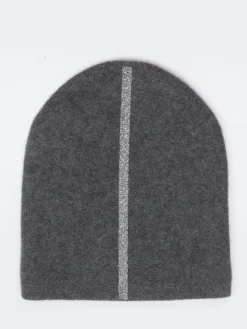 – Beanie aus Kaschmir mit Glitzerstreifen*HURRAY Clearance