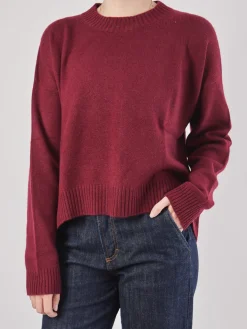 Damen HURRAY – Feinstrickpullover aus Kaschmir in Bordeaux