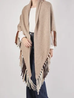 Damen HURRAY – Poncho aus Kaschmir in Beige