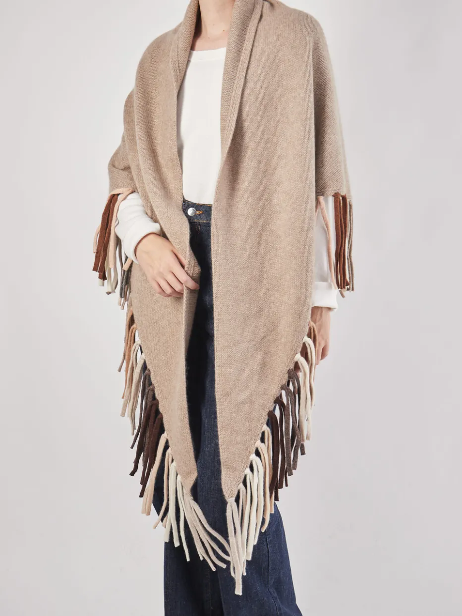 Damen HURRAY – Poncho aus Kaschmir in Beige
