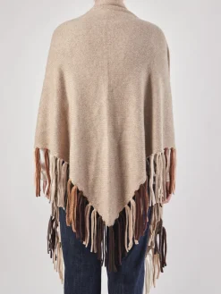 Damen HURRAY – Poncho aus Kaschmir in Beige