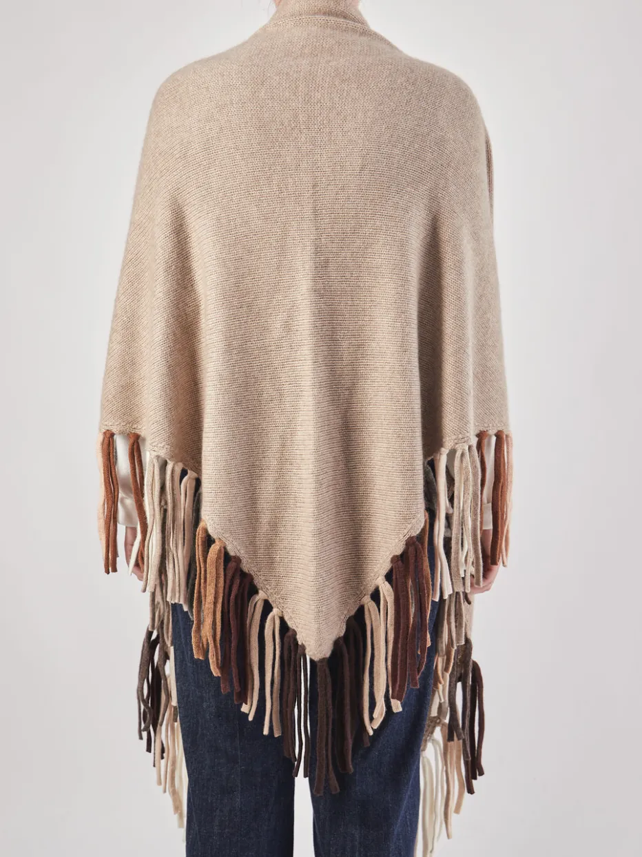 Damen HURRAY – Poncho aus Kaschmir in Beige
