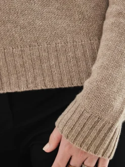 – Rundhalspullover aus Kaschmir braun*HURRAY Best