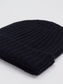 – Strickmütze aus Kaschmir Dunkel*HURRAY Outlet