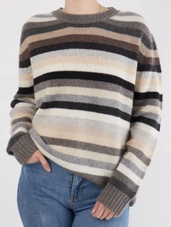 – Strickpullover aus Wolle-Kaschmirmix Taupe*HURRAY Discount