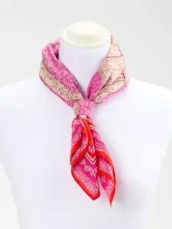 Damen Inouitoosh – Halstuch aus Baumwoll-Seide mit Kartenprint