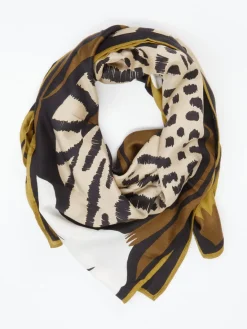 Damen Inouitoosh – Halstuch aus Seide und Modal mit Animalprint