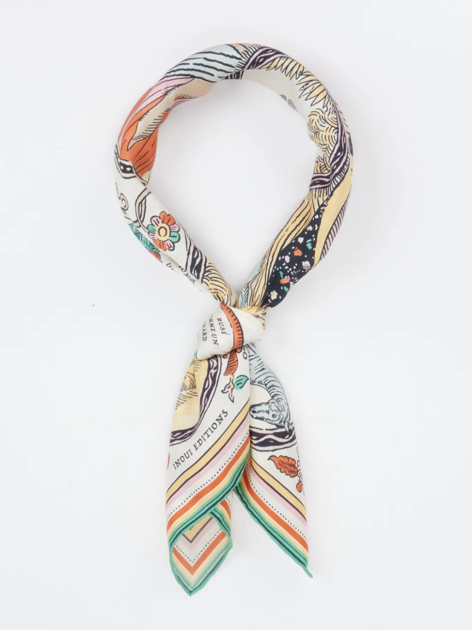 – Halstuch aus Seide mit Illustrations-Print*Inouitoosh Online