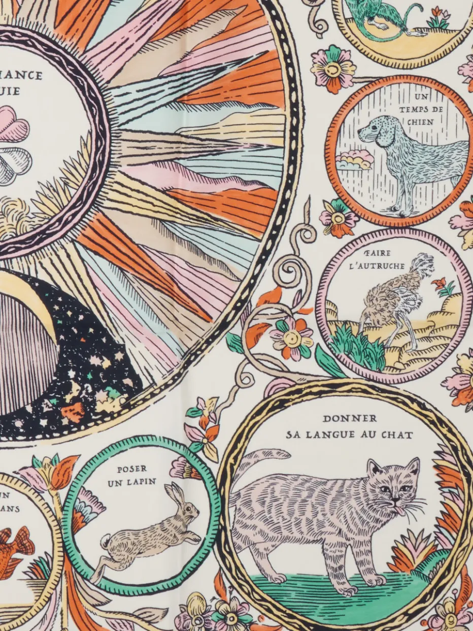 – Halstuch aus Seide mit Illustrations-Print*Inouitoosh Online