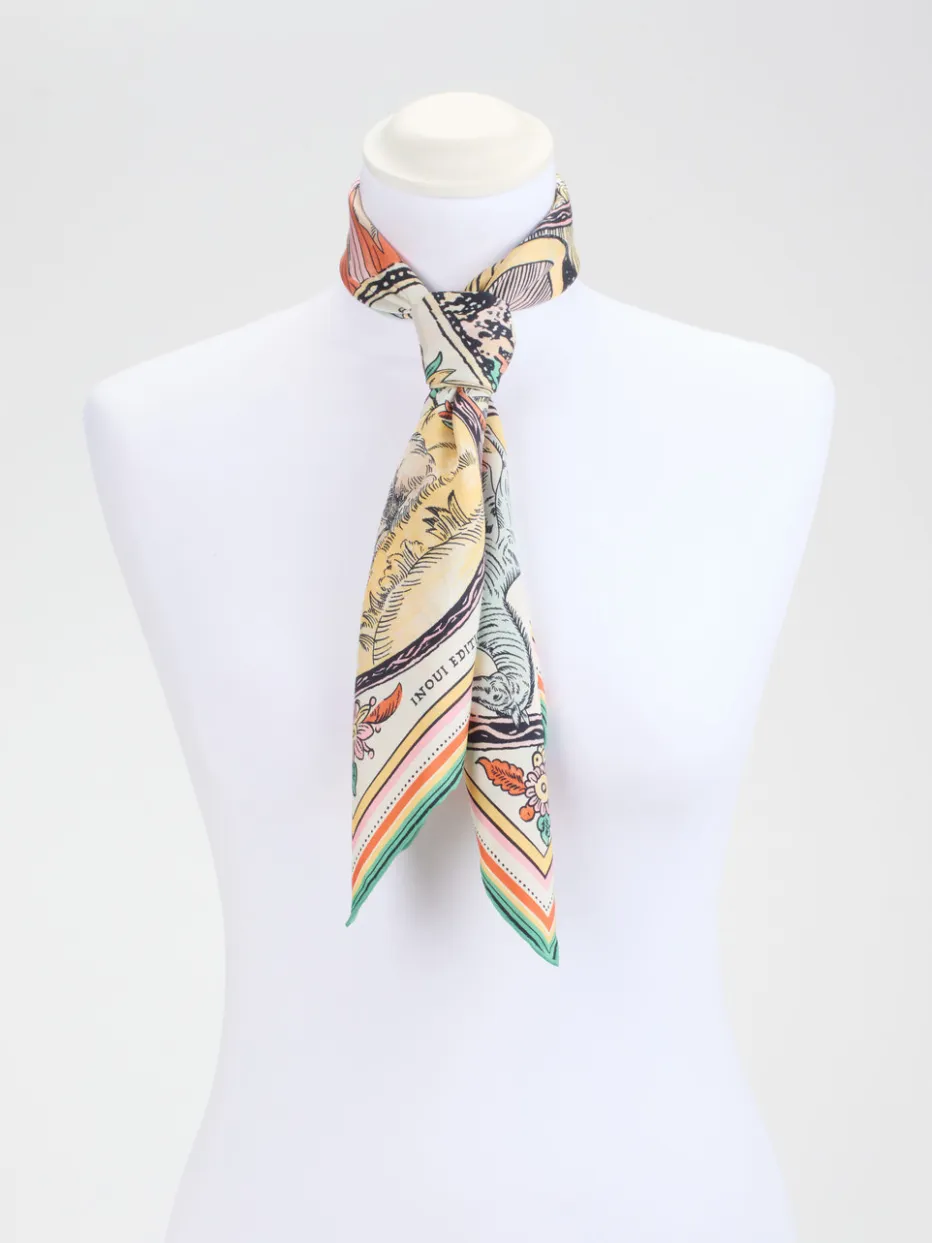 – Halstuch aus Seide mit Illustrations-Print*Inouitoosh Online