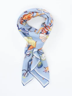 – Halstuch aus Baumwolle-Seide mit Print*Inouitoosh