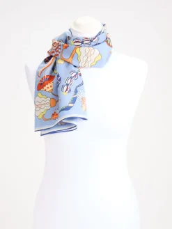 – Halstuch aus Baumwolle-Seide mit Print*Inouitoosh